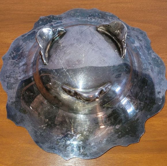 Vintage Towle Silver Plated Brass Bowl Made in USA Candy Dish Nut Bowl - Picture 6 of 13